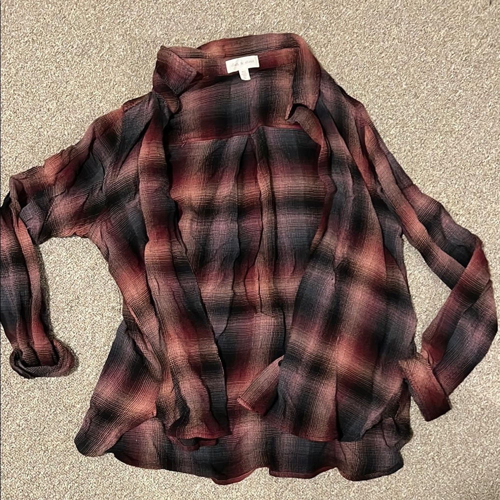 Cloth & Stone Plaid Top